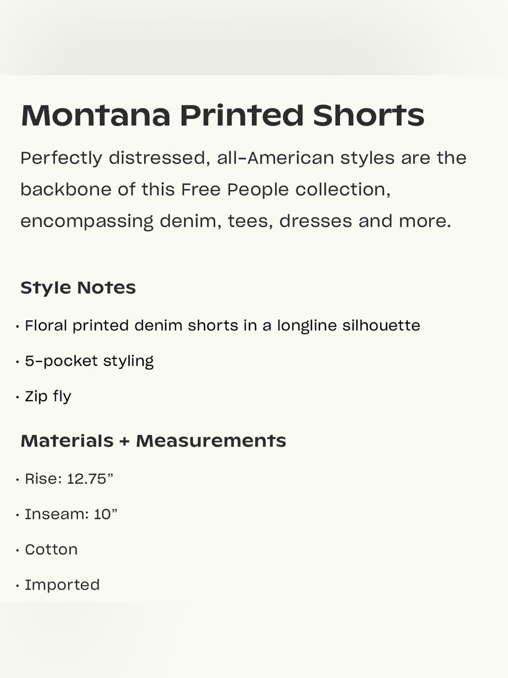 Free People Montana Printed Shorts - Picture 6 of 6